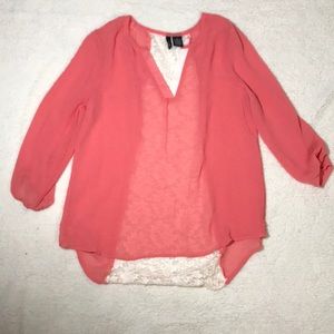 Ultra Flirt sheer tunic style top